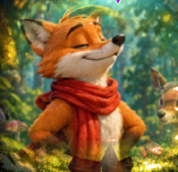 Foxy and the red scarf