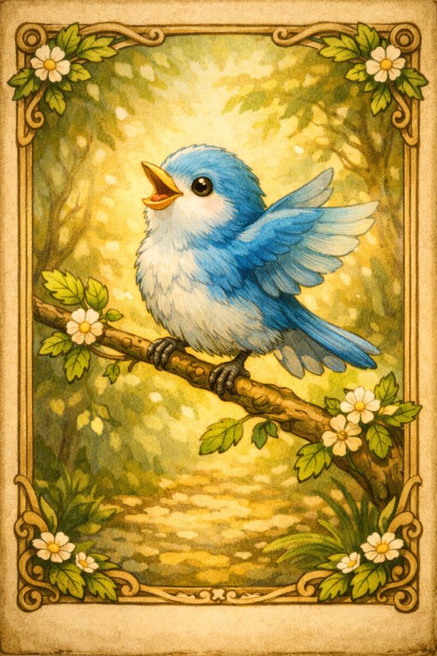 Sweet Blue Bird Portrait